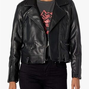 NWOT BLANK NYC Faux Leather Moto Style Jacket Size L